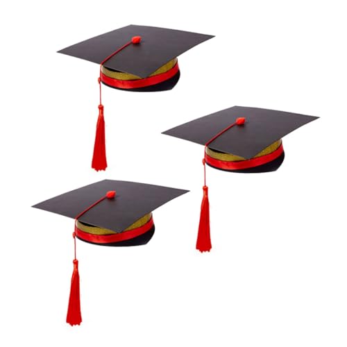 Ciieeo 3 Sets Handgefertigte Abschlusshut DIY Bastelset mit Quaste für Jungen Kreative dekorative Kappen für Schulzeremonie Party von Ciieeo