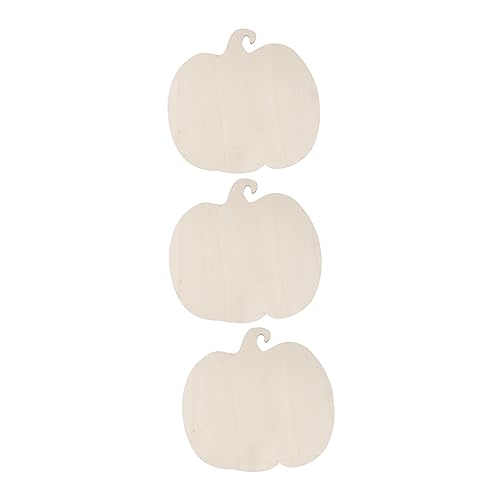 Ciieeo 3 Stück Holz Kürbis Zuschnitte Unbehandelte Holzchips für Kreative Bastelarbeiten Halloween Dekoration Diy Bastelprojekt für Geburtstagsfeiern von Ciieeo