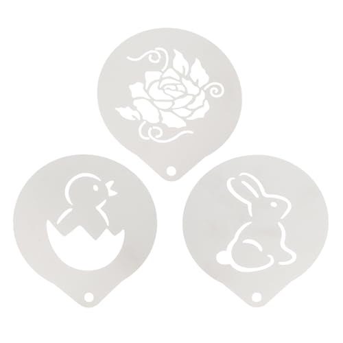 Ciieeo 3 Stück Kaffee Zugmuster Ostern Schablonen für Kekse Kaffee Dekorieren Schablonen Ostern Kuchen Kunst Schablonen Kaffee Latte Schablone Dessert Schablone Süßigkeiten Schablone Staubwischen Ciieeo 3 Stück Kaffee Zugmuster Ostern Schablonen für Kekse Kaffee Dekorieren Schablonen Ostern Kuchen Kunst Schablonen Kaffee Latte Schablone Dessert Schablone Süßigkeiten Schablone Staubwischen von Ciieeo