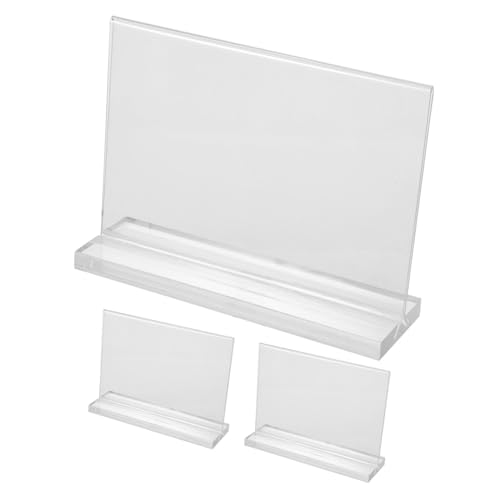 Ciieeo 3 Stück Riser anzeigen Platte steht für die Anzeige Grußkartenständer Plattenständer Tischerhöhungen zur Präsentation Tischkartenhalter Acryl Transparent von Ciieeo