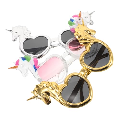 Ciieeo 3 Stück Sonnenbrillen Einhorn Transparent Bunte Regenbogen Party Accessoires Foto Requisiten für Geburtstagsfeiern Jungen Mädchen Ciieeo 3 Stück Sonnenbrillen Einhorn Transparent Bunte Regenbogen Party Accessoires Foto Requisiten für Geburtstagsfeiern Jungen Mädchen von Ciieeo