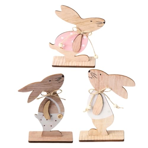 Ciieeo 3 Stück Teiliges Holz Osterhasen Deko Aufsteller Rustikale Tischdekoration für Frühling und Ostern Glatte Oberfläche Sichere Holzfiguren für Wohnzimmer und Party Ciieeo 3 Stück Teiliges Holz Osterhasen Deko Aufsteller Rustikale Tischdekoration für Frühling und Ostern Glatte Oberfläche Sichere Holzfiguren für Wohnzimmer und Party von Ciieeo