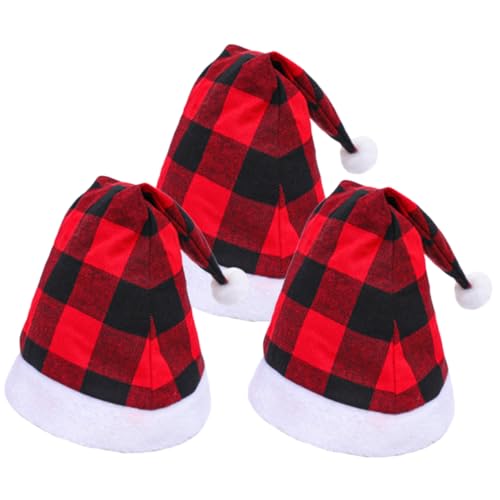 Ciieeo 3 Stück Teiliges Weihnachtsmützen Unisex Santa Hut mit und Schwarzem Karomuster für Weihnachtsfeiern Fotorequisiten und Kostüm Events Ciieeo 3 Stück Teiliges Weihnachtsmützen Unisex Santa Hut mit und Schwarzem Karomuster für Weihnachtsfeiern Fotorequisiten und Kostüm Events von Ciieeo