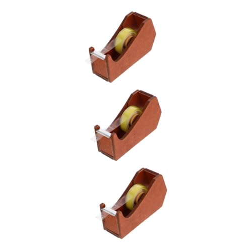 Ciieeo 3 Stück Tierformbandschneider Minimalistisch Maler Cutter Farbe wickeln abklebeband Klebebandhalter Klebebandrollenspender Klebebandspender für das Büro Verpackungsbandspender Holz von Ciieeo