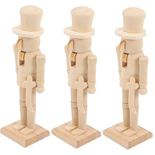 Ciieeo 3 Stück Unfertige Walnussknacker Holzfiguren Große Weihnachtsdeko für Tisch DIY Bastelset für Kreative Holzsoldaten zum Bemalen Ciieeo 3 Stück Unfertige Walnussknacker Holzfiguren Große Weihnachtsdeko für Tisch DIY Bastelset für Kreative Holzsoldaten zum Bemalen von Ciieeo
