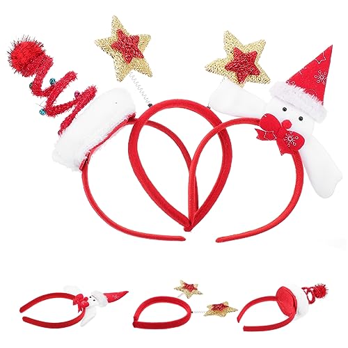 Ciieeo 3 Stück Weihnachtskopfschmuck Weihnachtskopf Zubehör Weihnachtsstirnbänder Für Frauen Kopfbedeckung Für Die Weihnachtsfeier Weihnachten Weihnachts-Stirnband Bands Winter Stoff Rot Ciieeo 3 Stück Weihnachtskopfschmuck Weihnachtskopf Zubehör Weihnachtsstirnbänder Für Frauen Kopfbedeckung Für Die Weihnachtsfeier Weihnachten Weihnachts-Stirnband Bands Winter Stoff Rot von Ciieeo