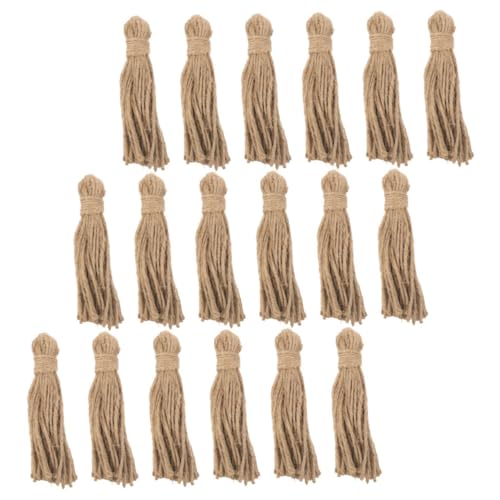 Ciieeo 30 Stück Jute Quasten für Rustikale DIY Bastelprojekte Natürliche Juteschnur Quasten für Holzperlen Girlanden Vielseitige Weihnachtsdekorationen Handgefertigte Rustikale Girlanden von Ciieeo