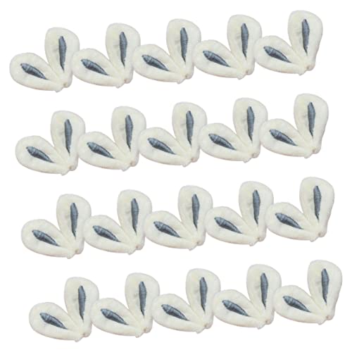 Ciieeo 30 Stück Stoff Hasenohren Haarklammern Bastelmaterialien Haarclip Zubehör für DIY Haarschmuck für Kreative Projekte und Bastelarbeiten von Ciieeo