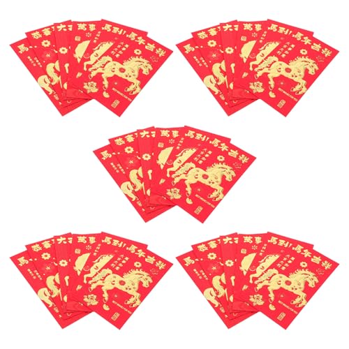 Ciieeo 30 Stück Teiliges Rote Umschläge Jahr Des Pferdes mit Präge Motiven Traditionelle Chinesische Neujahrs Geldumschläge für Lunar Year Kreative Hong Bao für Frühlingsfest Ciieeo 30 Stück Teiliges Rote Umschläge Jahr Des Pferdes mit Präge Motiven Traditionelle Chinesische Neujahrs Geldumschläge für Lunar Year Kreative Hong Bao für Frühlingsfest von Ciieeo