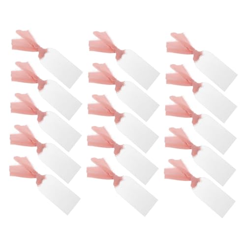 Ciieeo 30 Stück Teiliges Transparente Platzkarten mit Vorgelochtem Design und Band Leere Widerstandsfähige Namensschilder für Hochzeits Party-tischreservierungen Beidseitig Geschützt von Ciieeo