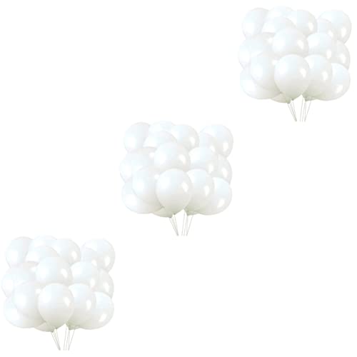 Ciieeo 300 Stk runder weißer Ballon Brautduschenballon Anzug für Jungen hochzeitsdeko weiße Luftballons Dekor Ornament weiße Partyartikel valentinstag luftballons Partybedarf Suite von Ciieeo