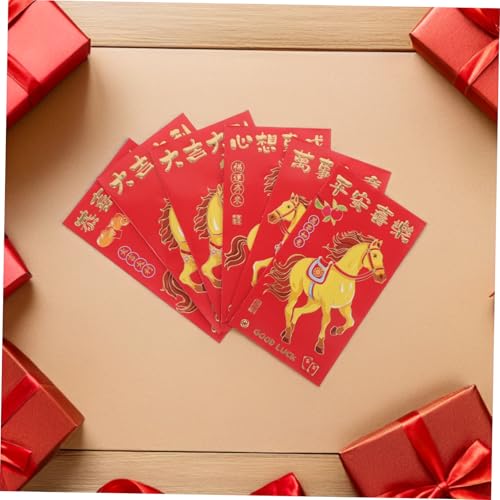 Ciieeo 300 Stk. Rote Umschläge Lunar Year Envelopes Kreative Muster Robust Für Kinderfest Frühling Festival Glücksgeldumschläge Year Of The Horse Ciieeo 300 Stk. Rote Umschläge Lunar Year Envelopes Kreative Muster Robust Für Kinderfest Frühling Festival Glücksgeldumschläge Year Of The Horse von Ciieeo