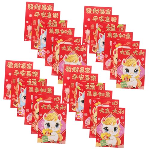 Ciieeo 300 Stück Rote Umschläge Jahr Des Pferdes mit Prägung Chinesische Neujahrsumschläge für Lunar Frühlingsfest Glücksbringer Geschenkumschläge für Festliche Feier Ciieeo 300 Stück Rote Umschläge Jahr Des Pferdes mit Prägung Chinesische Neujahrsumschläge für Lunar Frühlingsfest Glücksbringer Geschenkumschläge für Festliche Feier von Ciieeo