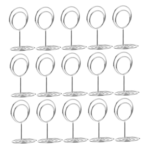 Ciieeo 31 Stück Desktop -Gerät Tischbildhalter Halter für Fotoclips Inhaber einer Urlaubsplatzkarte Tischbildständer Hochzeitstischnummern Rostfreier Stahl Silver von Ciieeo