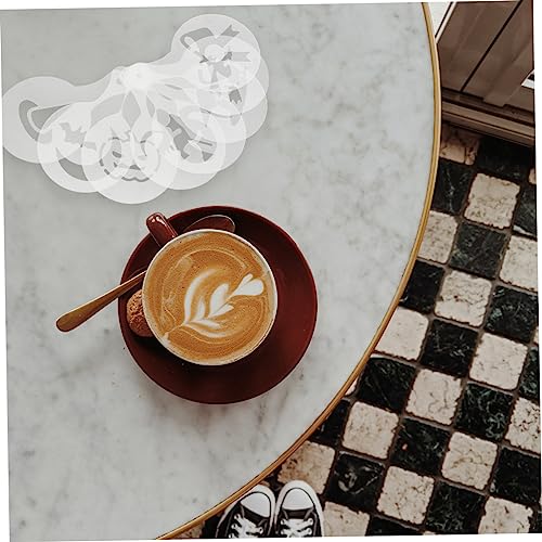 Ciieeo 32 Stück Teiliges Kaffee Schablonen mit Design Sets Langlebige Kaffeestempel Vorlagen aus Vielseitige Cappuccino Art Templates für Latte Art Dekoration Leicht zu Reinigen und von Ciieeo