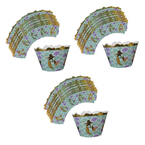 Ciieeo 36 Stk Cupcake-förmchen Backbecherhalter Buchstaben Für Ballonaufkleber Weihnachtsbackförmchen Papier Geschenkpapier Für Meerjungfrauen Blumenhaube Cupcake-becher Weihnachten Liner von Ciieeo