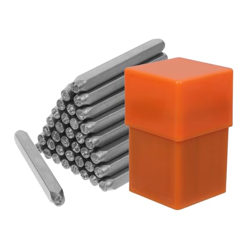 Ciieeo 37-teiliges Set Metallstempel Kleine Metallbuchstaben Werkzeugset Für Schmuck Stempelherstellungsset Blanko-stanzetiketten Aus Metall Kohlenstoffstahl Black von Ciieeo