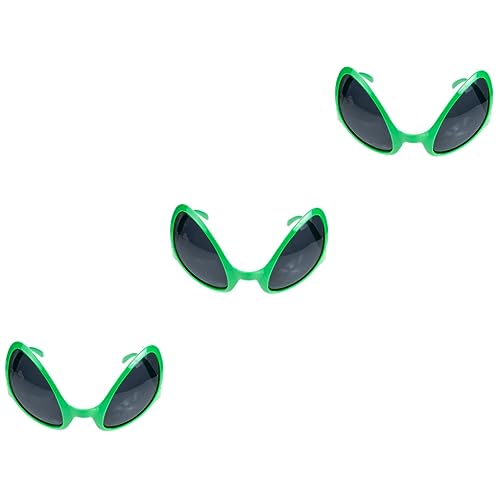 Ciieeo 3St Alien-Sonnenbrille halloween brillen faschingsbrille Cosplay Alien-Kostüm Außerirdische Cosplay-Sonnenbrille Spielzeug damen sonnenbrille außerirdisches Brillenzubehör Kleidung von Ciieeo