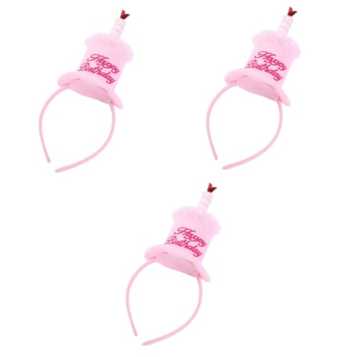 Ciieeo 3St Geburtstag Stirnband Partyhüte für Erwachsene Kinder-Tiara hair accessories for haarreif geburtstag Haargummis Kopfbedeckung Stirnband für Kinderpartys niedlich Kleidung von Ciieeo