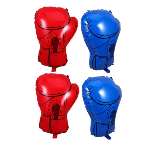 Ciieeo 4 Boxhandschuh-luftballons: Wrestling-partygeschenke – Lustige Geburtstagsdekorationen – Themenparty-luftballons – Einfach Aufzublasen Und Zu Tragen von Ciieeo