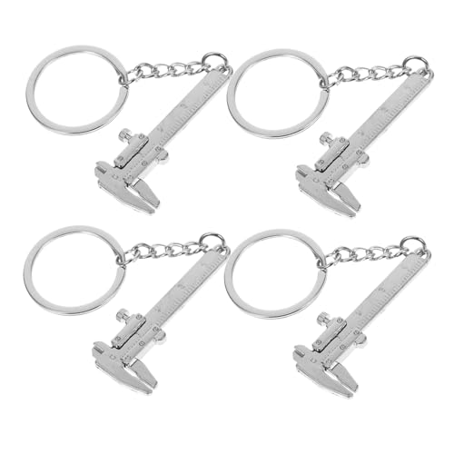 Ciieeo 4 Stck Mini Schieblehre Schlüsselanhänger aus Robustem Metall Vielseitiges Messschieber Werkzeug Kompakt und Langlebig Zubehör für Präzise Messungen Unterwegs für Alltag und von Ciieeo