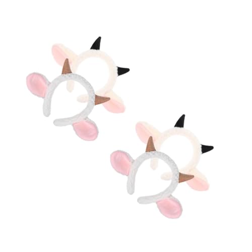 Ciieeo 4 Stck. Plüsch Lammohren Stirnband Teilig Komfortabel Verstellbar Kuscheliges Schaf Kostüm Accessoire für Party Geburtstag Bühne Cosplay von Ciieeo