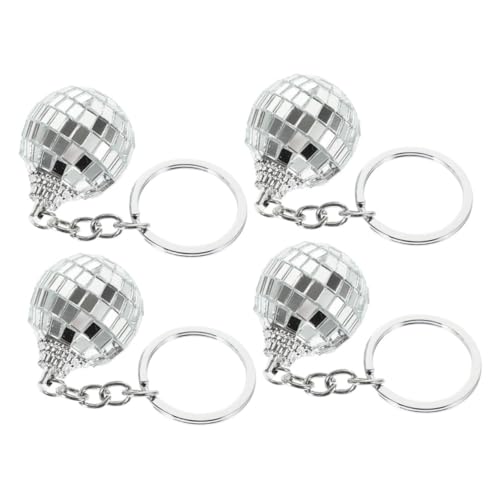 Ciieeo 4 Stück Disco Ball Schlüsselanhänger Spiegelfacetten für Taschen Rucksäcke und Gepäck Stilvolle Party Deko aus PU Perfektes für Freunde und Familie Ciieeo 4 Stück Disco Ball Schlüsselanhänger Spiegelfacetten für Taschen Rucksäcke und Gepäck Stilvolle Party Deko aus PU Perfektes für Freunde und Familie von Ciieeo