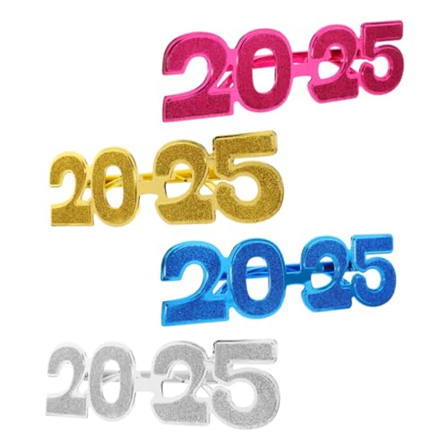 Ciieeo 4 Stück Glitzer Brille für Neujahrsfeiern Teiliges aus Goldenen Silbernen Blauen und Magentafarbenen Partybrillen Fotorequisiten für Silvester und Festlichkeiten Ciieeo 4 Stück Glitzer Brille für Neujahrsfeiern Teiliges aus Goldenen Silbernen Blauen und Magentafarbenen Partybrillen Fotorequisiten für Silvester und Festlichkeiten von Ciieeo