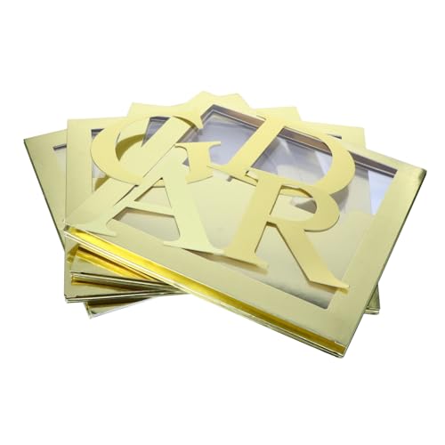 Ciieeo 4 Stück Goldene Ballonboxen für Graduierung Transparente Dekorationskästen für Fotos und Feiern Fotorequisiten für Abschlussfeiern von Ciieeo