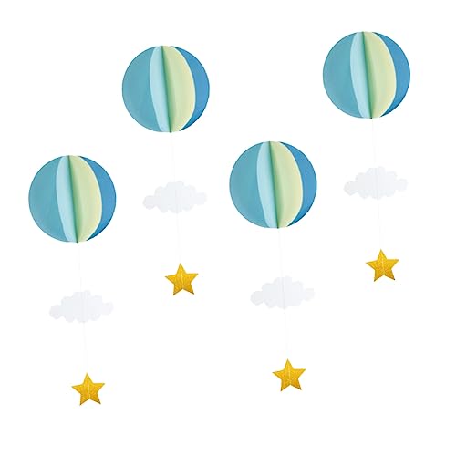 Ciieeo 4 Stück Heißluftballon Hängedeko aus Papier für Babyzimmer Party Geburtstag Hochzeit Festival Raumdekoration Ciieeo 4 Stück Heißluftballon Hängedeko aus Papier für Babyzimmer Party Geburtstag Hochzeit Festival Raumdekoration von Ciieeo