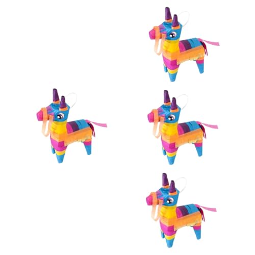 Ciieeo 4 Stück Piñata spaß the pleasure Miniaturdekoration Hasenspielzeug für Kaninchen Schmücken zum Plüschtier Partybevorzugung Pinata-Spielzeug in Pferdeform männlich Süssigkeit Statue von Ciieeo