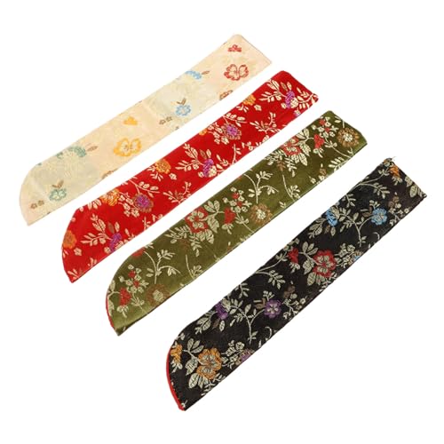 Ciieeo 4 Stück Teiliges Faltbare Handfächer Tasche Japanischer Stil Fächerhülle aus Handventilator Aufbewahrungstasche für Hochzeiten Partys und Reisen von Ciieeo