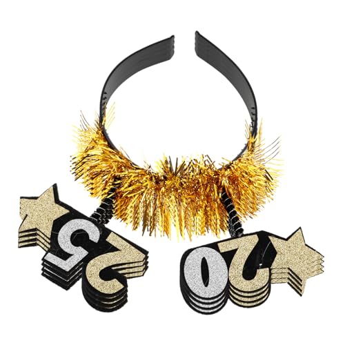 Ciieeo 4 Stück Teiliges Glitzer Stern Stirnband mit Lametta Langlebig und Robust für Silvester Partydekoration und Neujahrsfeier Auffälliges Haaraccessoire für Damen und Herren von Ciieeo