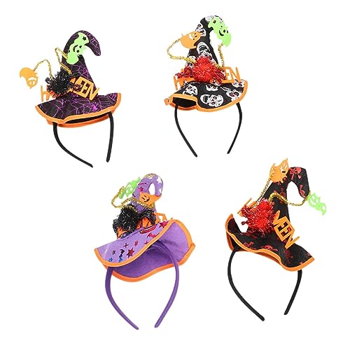 Ciieeo 4 Stück Teiliges Halloween Kopfband mit Hexenhut Design Leichte Haarschmuck für Kostümparty Perfekten für Freunde und Familie Langlebig und für Ciieeo 4 Stück Teiliges Halloween Kopfband mit Hexenhut Design Leichte Haarschmuck für Kostümparty Perfekten für Freunde und Familie Langlebig und für von Ciieeo