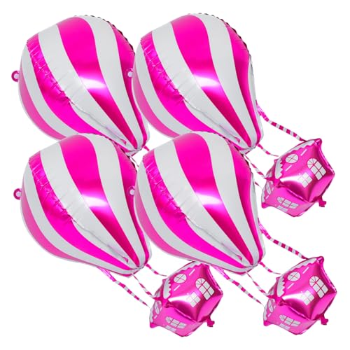 Ciieeo 4 Stück Teiliges Heißluftballon Deko aus Aluminiumfolie Aufblasbar Schnelle Montage Einzigartige Partydekoration für Kindergeburtstage Babypartys und Festliche Anlässe von Ciieeo