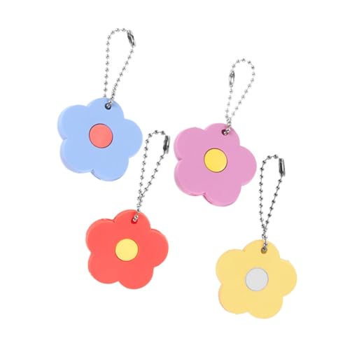 Ciieeo 4 Stück Teiliges Schlüsselüberzieher Blumen Design Schlüsselidentifikatoren für Hausschlüssel Schlüsselanhänger für Frauen und Teenager Verschiedenen Farben Orange Blau Gelb von Ciieeo