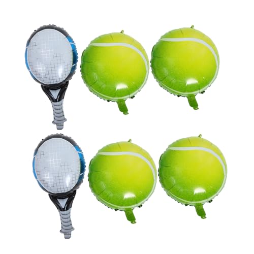 Ciieeo 4 Stück Tennis Ballon Dekoration Tennisball Ballons und Tennis Racket Folienballons für Sportgeburtstagsfeiern Partyzubehör für Männer Frauen Ciieeo 4 Stück Tennis Ballon Dekoration Tennisball Ballons und Tennis Racket Folienballons für Sportgeburtstagsfeiern Partyzubehör für Männer Frauen von Ciieeo