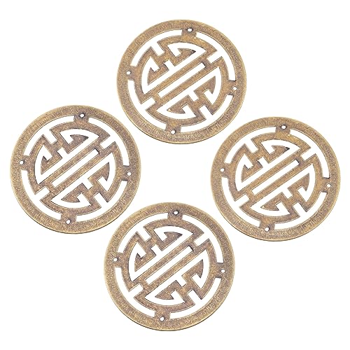 Ciieeo 4 Stück Vintage Chinesische Möbelbeschläge Teiliges Bronziertem Kupfer Dekorative Holzbox Accessoires im Klassischen Retro Stil Langlebig und Einfach zu Montieren für Ciieeo 4 Stück Vintage Chinesische Möbelbeschläge Teiliges Bronziertem Kupfer Dekorative Holzbox Accessoires im Klassischen Retro Stil Langlebig und Einfach zu Montieren für von Ciieeo