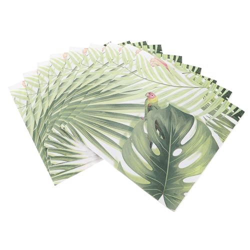 Ciieeo 40 Stück Bunte Servietten Burgund Weihnachten Papierservietten Gemustert Blumen- Jubiläum Hübsche Servietten Gänseblümchen Gemustertes Seidenpapier Groß Reines Zellstoffpapier Grün von Ciieeo