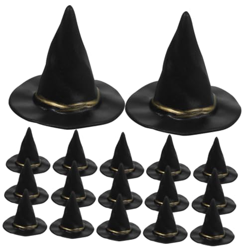 Ciieeo 48Stücke Hexenhüte für Kuchendekoration Kleine DIY Hüte Puppenhauszubehör Halloween Dekoration für Partys und Kreative Bastelprojekte von Ciieeo