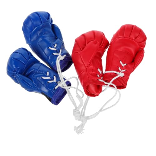 Ciieeo 4Stücke Mini Boxhandschuhe für Autospiegel Dekorative Anhänger für Heimdekoration Partygeschenk Große Miniatur Boxhandschuhe für Boxfans von Ciieeo