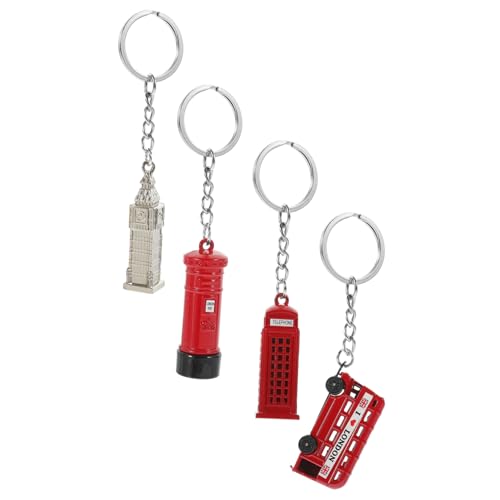 Ciieeo 4stücke Schlüsselanhänger Retro Stil Aus Legierung Schlüsselanhänger Mit Britischen Element Dekorativer Anhänger Hängender Zarter Für Tasche Und Auto Ciieeo 4stücke Schlüsselanhänger Retro Stil Aus Legierung Schlüsselanhänger Mit Britischen Element Dekorativer Anhänger Hängender Zarter Für Tasche Und Auto von Ciieeo