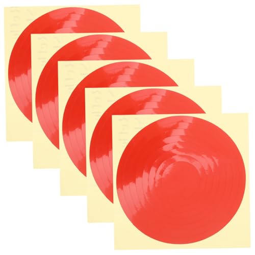 Ciieeo 5 Blätter Kennzeichnungsaufkleber des Manometers Vinyl Etiketten Messgerät Aufkleber Indikator Schilder mit Manometeranzeige Druckanzeige Reflektierende Folie rot von Ciieeo