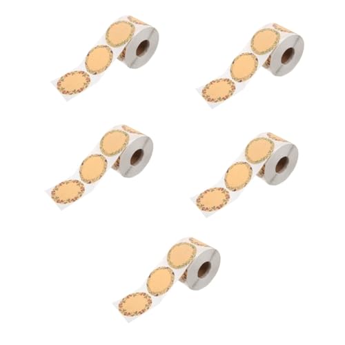 Ciieeo 5 Rollen Geschenkname Tag Aufkleber-Etiketten Gruß Taschen Umschlagetikett klebrig selbst dekoration dekorative Etiketten für Gläser Etiketten für Lebensmittelbehälter Kraftpapier Ciieeo 5 Rollen Geschenkname Tag Aufkleber-Etiketten Gruß Taschen Umschlagetikett klebrig selbst dekoration dekorative Etiketten für Gläser Etiketten für Lebensmittelbehälter Kraftpapier von Ciieeo