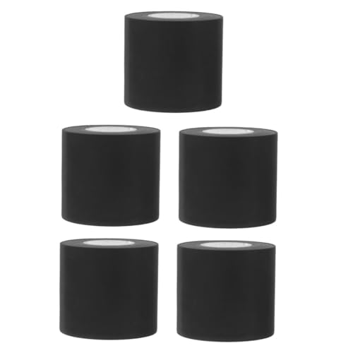 Ciieeo 5 Rollen Klimaanlagen Kanäle im Freien Rohr Conditioner schwer Starkes Klebeband für hohe Beanspruchung Hitzebeständiges Band auto klebeband Band mit hoher Hitze PVC Schwarz von Ciieeo