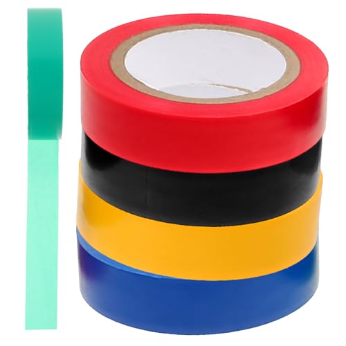 Ciieeo 5 Rollen Wasserdichtes Isolierband Streifen Ziehen Um Blau Zweck Weiß Aus -klebeband Gaffers Tape Farbe Schwarzes Band Farbig Multi Elektrisches Band Drahtband Pvc von Ciieeo