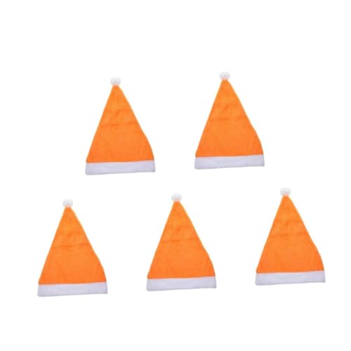 Ciieeo 5 Stck. Orange Weihnachtsmütze aus Plüsch Santa Claus Kostüm Hut Weihnachtliche Dekoration für Erwachsene Weicher nicht Verblassender Weihnachtsmann Hut für Festtage und Party Ciieeo 5 Stck. Orange Weihnachtsmütze aus Plüsch Santa Claus Kostüm Hut Weihnachtliche Dekoration für Erwachsene Weicher nicht Verblassender Weihnachtsmann Hut für Festtage und Party von Ciieeo