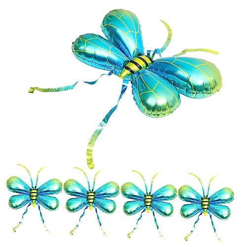 Ciieeo 5 Stück Bienenflügelballon Dekoration Zubehör groß Farben Flügel Ballons geformt luftballons Ballonparty Ballon aus Aluminium Folienballon Partyballons Aluminiumfolie Blau von Ciieeo