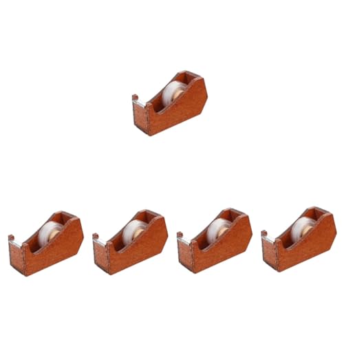 Ciieeo 5 Stück Büro-Klebebandhalter Bandspender Verpackung USB Klebebandabroller für den Schreibtisch Klebebandhalter für den Schreibtisch Klebebandschneider für das Büro Holz von Ciieeo