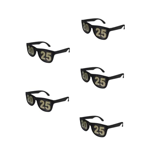 Ciieeo 5 Stück Funky Party Brille aus Leichte Lustige Kostümbrille für Silvester Abschlussfeiern und Feiertagsfeiern Einzigartige Glitzernde Brille für Unvergessliche von Ciieeo